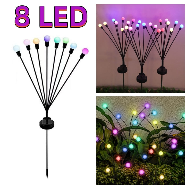 Solar LED Light Outdoor Waterproof Garden Sunlight Powered Landscape Lights Firefly Garden Lights Lawn Garden Decor Solar Light