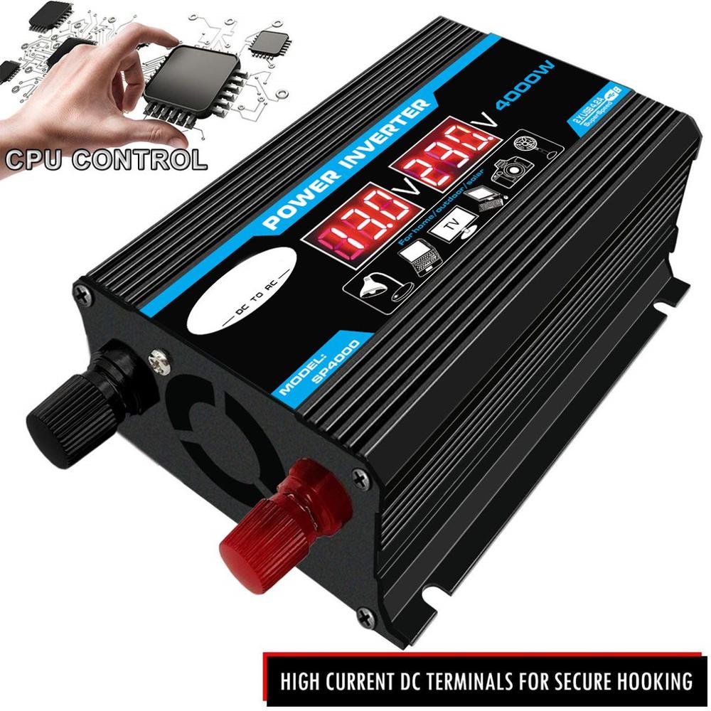 Nuevo 500W 12V 220V/110V LED Ac Car Power Inverter Convertidor Cargador Adaptador inversor Dual USB Transformador Onda sinusoidal modificada