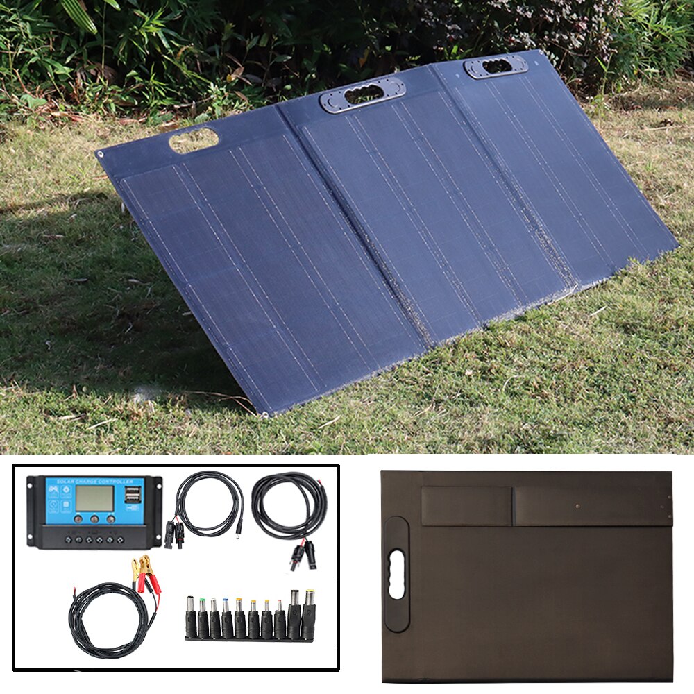 300W Foldable Portable ETFE Solar Panel 12V Battery Charger Kit for Power Station Generator Car Boat RV Camper Laptop Travel