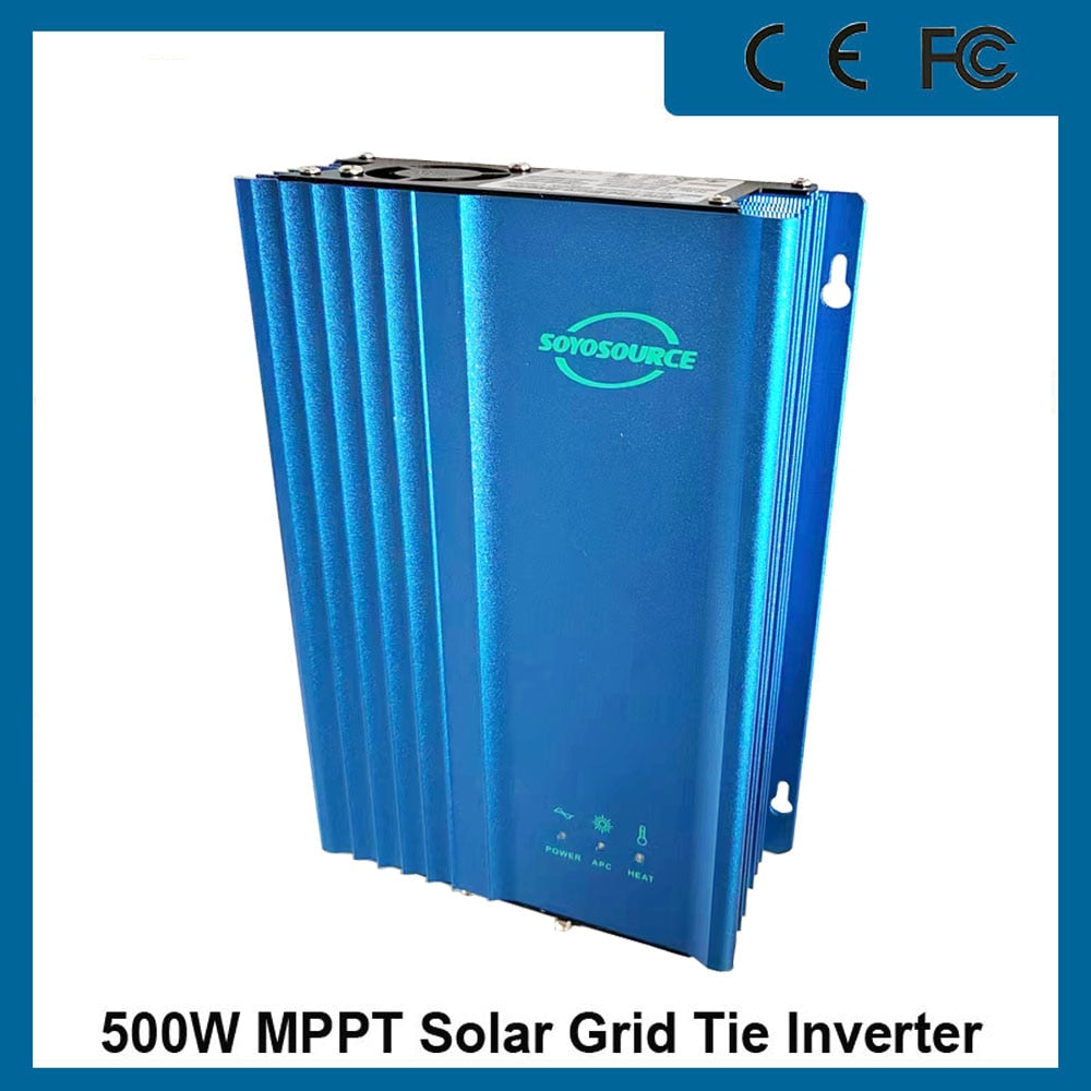 Pure Sine Wave 500W MPPT Solar Grid Tie Inverter Battery Charge and Discharge DC12V/24V to AC110V or 220V Output Adjutable