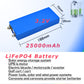 New 3.2V 25Ah LiFePO4 Battery Cell Lithium Iron Phosphate Deep Cycles for Diy 12V 24V 36V 48V Solar Energy UPS Power Battery