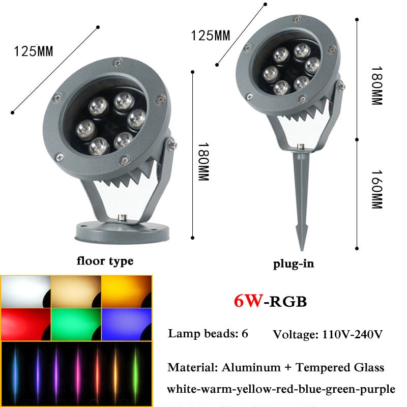 NEARCAM outdoor RGB projection light waterproof tree light led flood light color spotlight landscape light spotlight projection