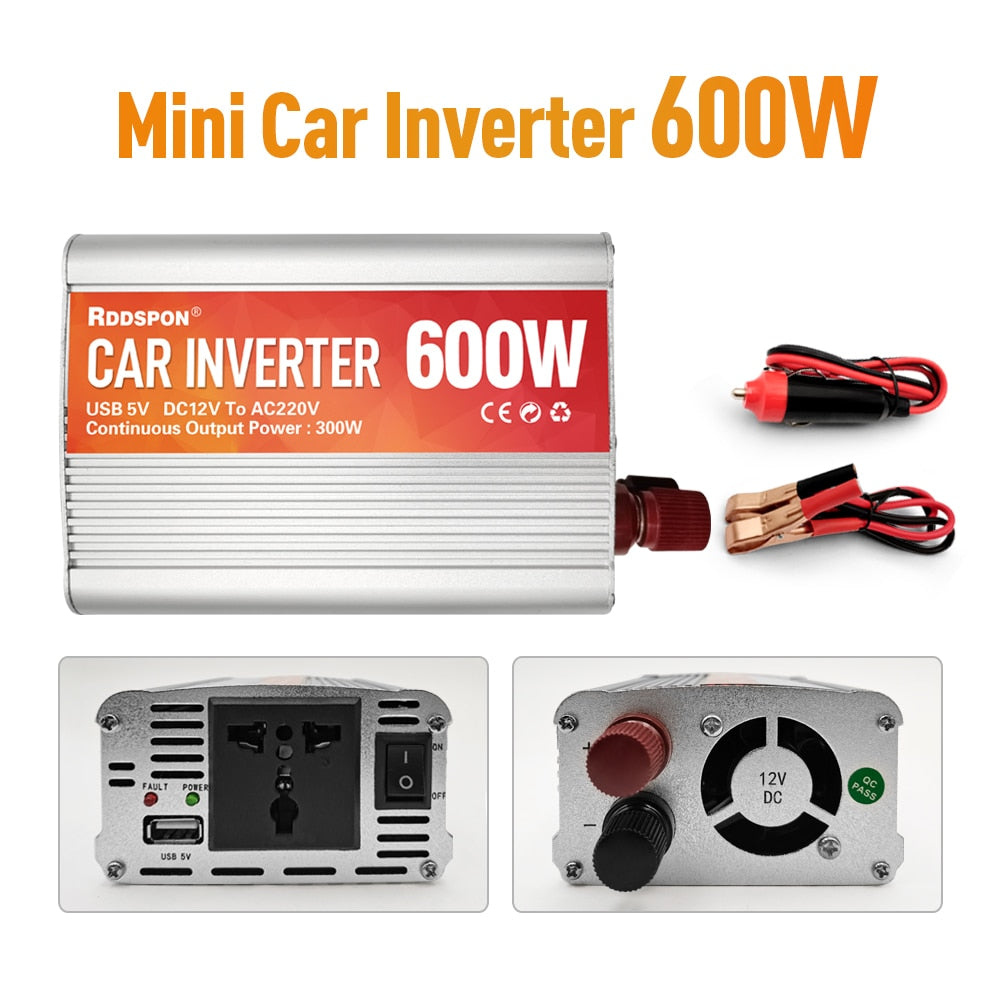 Mini Car Inverter 6OOW RDDSPON CAR