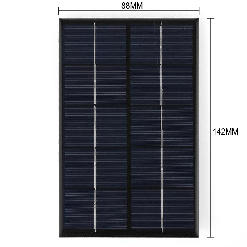 Pannello solare USB da esterno 5W 5V Caricatore solare portatile Pane Caricatore rapido da arrampicata Caricatore solare da viaggio in polisilicio Generatore di caricatori solari fai-da-te