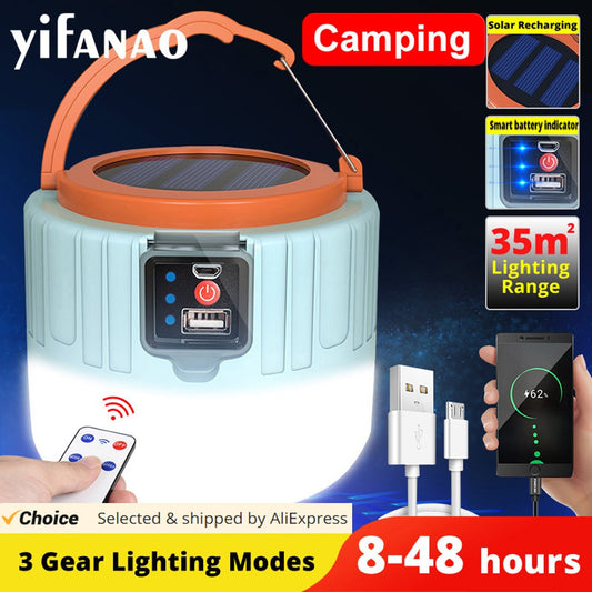Solar Recharging yifANAO Camping Smart battery Indic