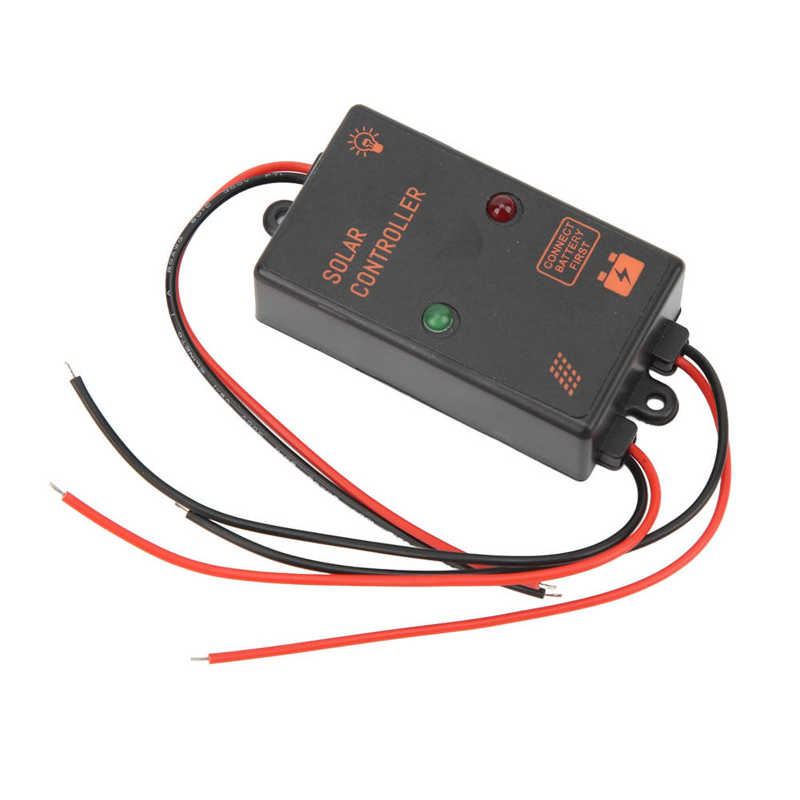 Solar Panel Controller IP67 Waterproof Controller 24H Work PWM Charge Controller 5A 6V 12V Solar Auto Adjustment