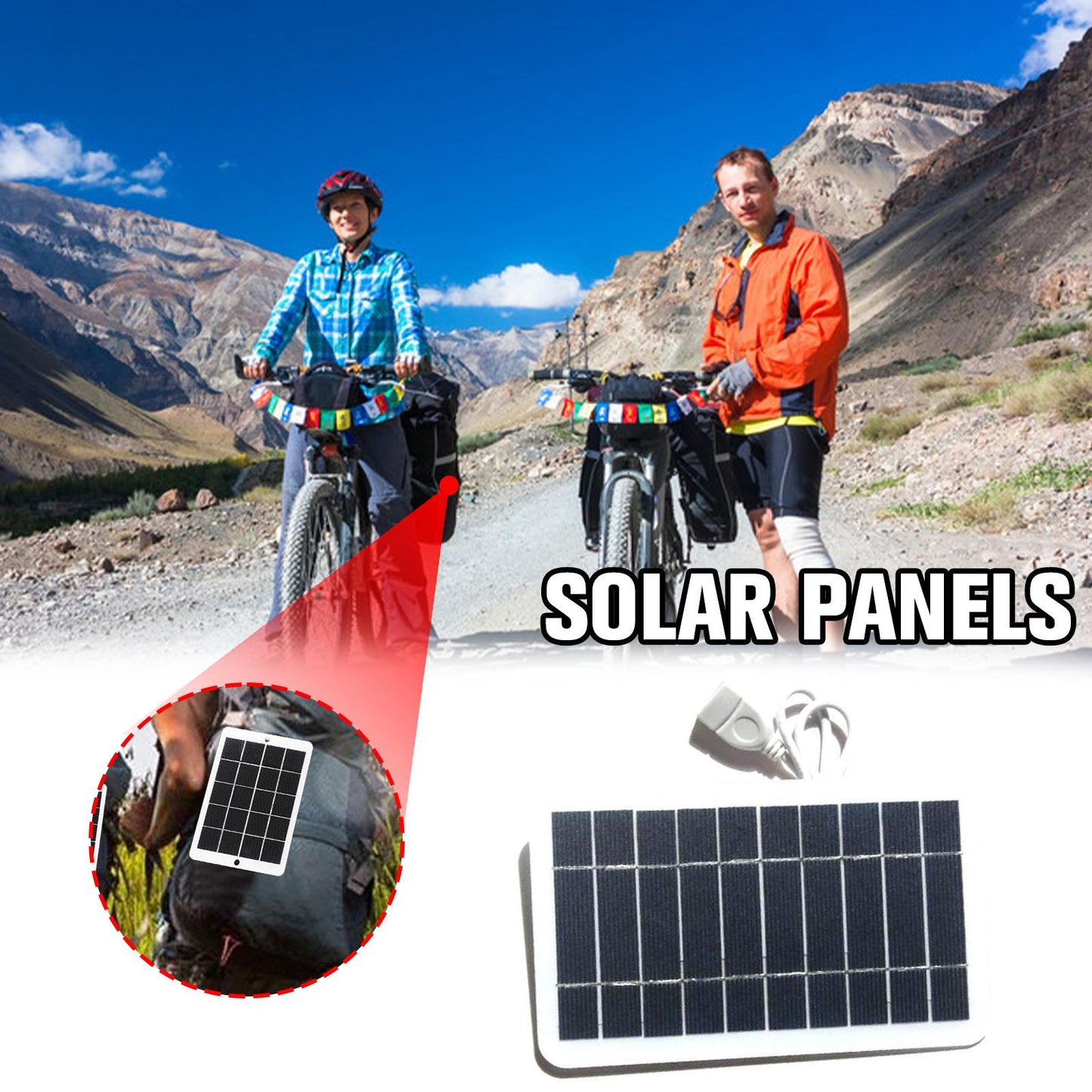 Caricatore del pannello solare USB 5V 2W 400mA Uscita pannello solare portatile Sistema solare portatile esterno USB per caricabatterie per telefoni cellulari