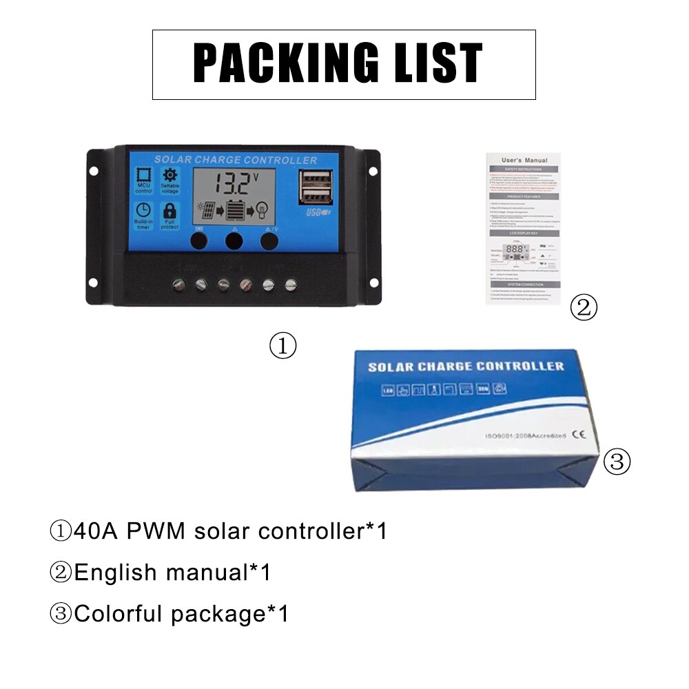 PACKING LIST SOLAR CHARGE CONTROLLER