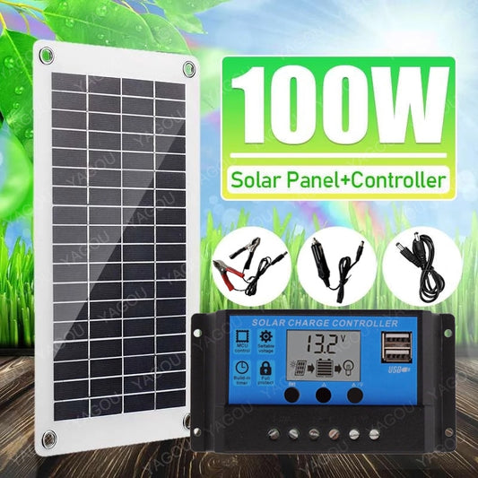100W Solar Panel, 10OW Solar Panel+Controller SOLAR CHARGE CONTRO
