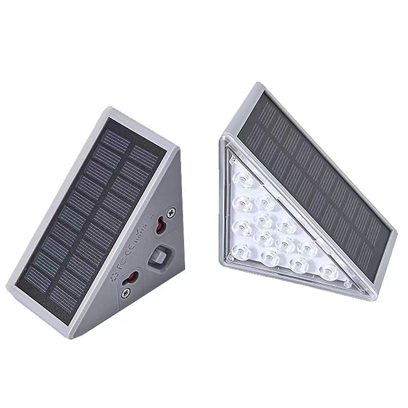 LED Outdoor Solar Anti-theft Stair Light Lens Design Super Bright IP67 Waterproof Step Lamp Decor Lighting Atmosphere Party