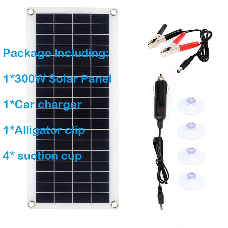 300W Flexible Solar Panel, Package Including: 1*300W Solar Panel 1*Carcharge
