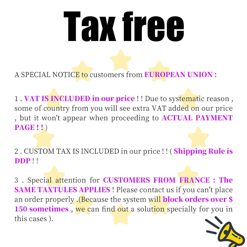 VAT IS INCLUDED in our price Due to systematic reason some of