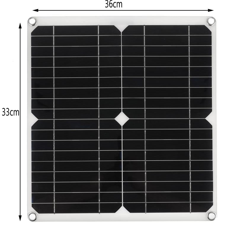 18V Solar Panel 100W Dual USB 5V Solar Panel Battery Charger Controller Camping Hiking Monocrystalline Solar Cell Boat Car Home
