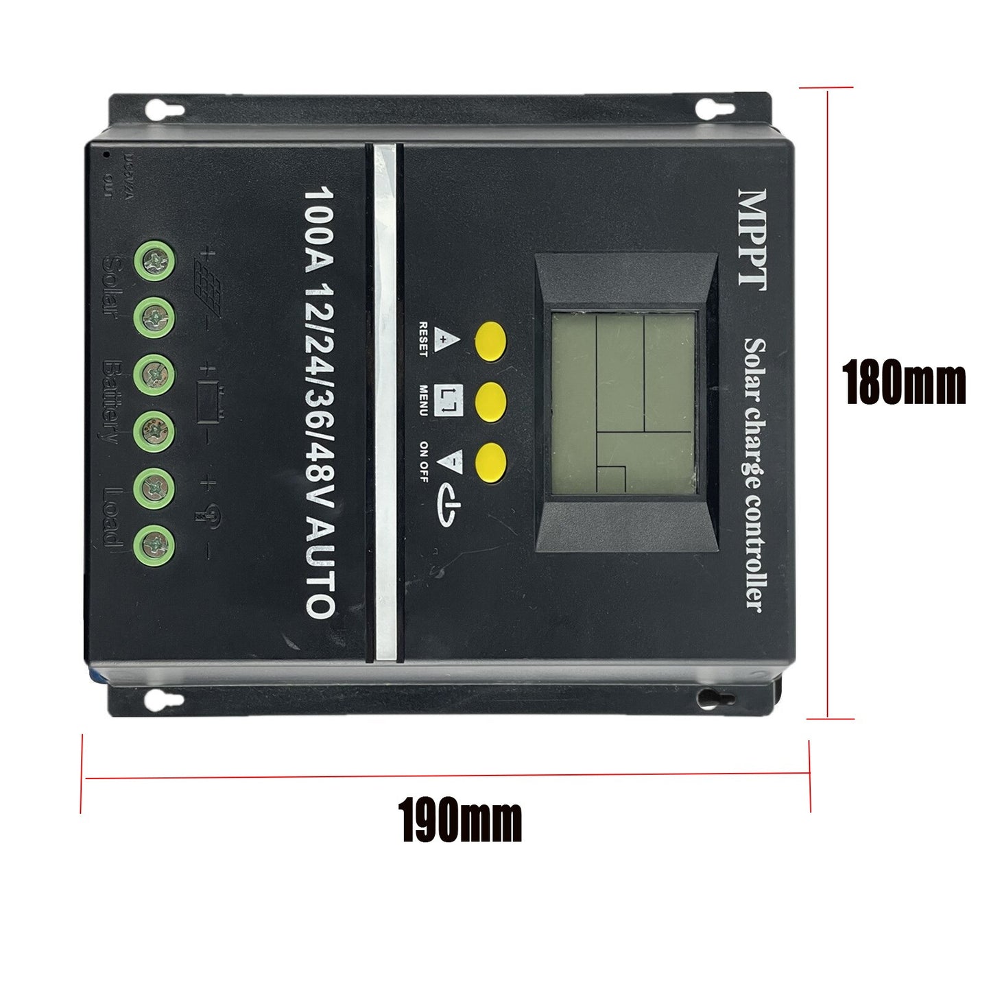 100A/80A/60A MPPT/PWM Solar Charge Controller 12V/24V/36V/48V Auto Controller Tools Solar PV Battery Charger with LCD &amp; Dual USB