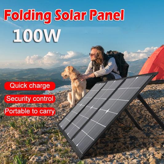 Foldilng Solar Panel 100W Quick charge Security control Portable to