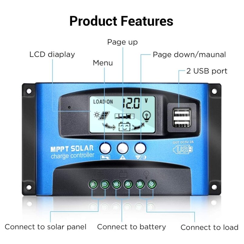 Product Features Page LCD diaplay Page down/maunal