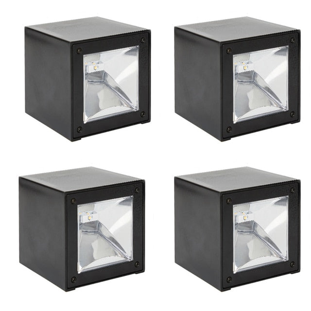 Lampada da parete quadrata da giardino a luce solare a LED Lampada da parete con sensore di luce solare IP65 Impermeabile Cortile Cortile Balcone Recinzione Decorazione Lampade