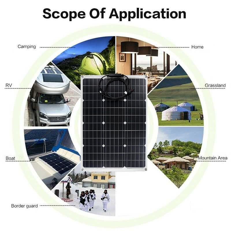 150W/300W Solar Panel, Scope Of Application Camping Home RV Grassland Boat