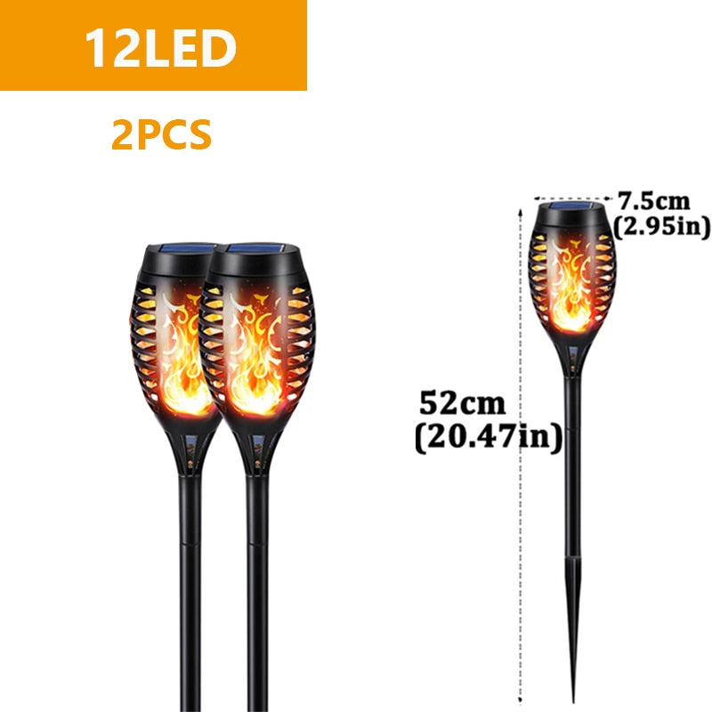 96 LED Outdoor Solar Light, 12LED 2PCS 7.Scm (2.95in)