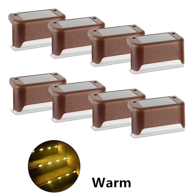 Treppen LED Solar Lampe IP65 Wasserdichte Outdoor Garten Licht Weg Hof Terrasse Stufen Zaun Lampen Garten Dekor Solar Licht im Freien