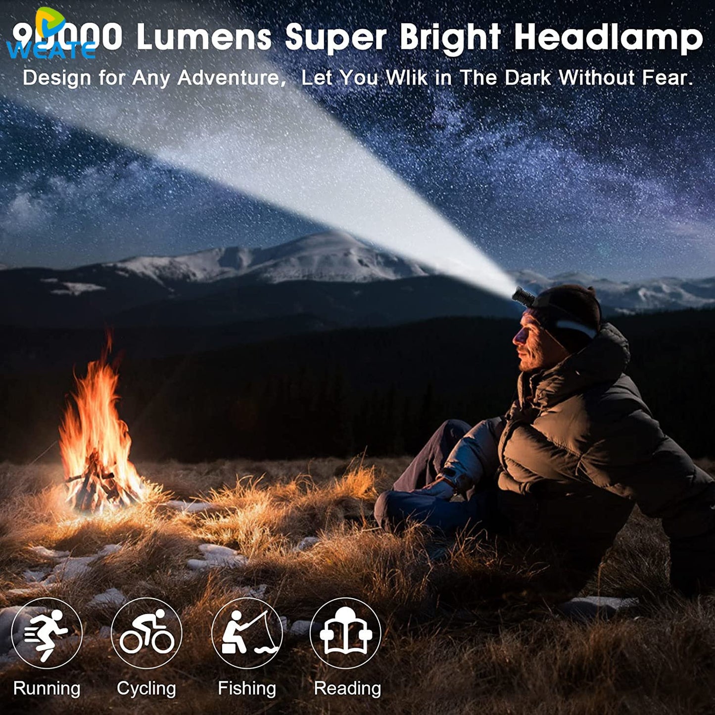 XHP360 faro da pesca ad alta potenza faro a luce ricaricabile faro da campeggio escursionismo torce a led può essere utilizzato come power bank