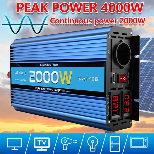 Inverter 12v 220v pure sinus 12v 24v 220V  Voltage  4000W/3000W/2000W DC 12V 24V Transformer Pure Sine Wave Solar Inverter LED