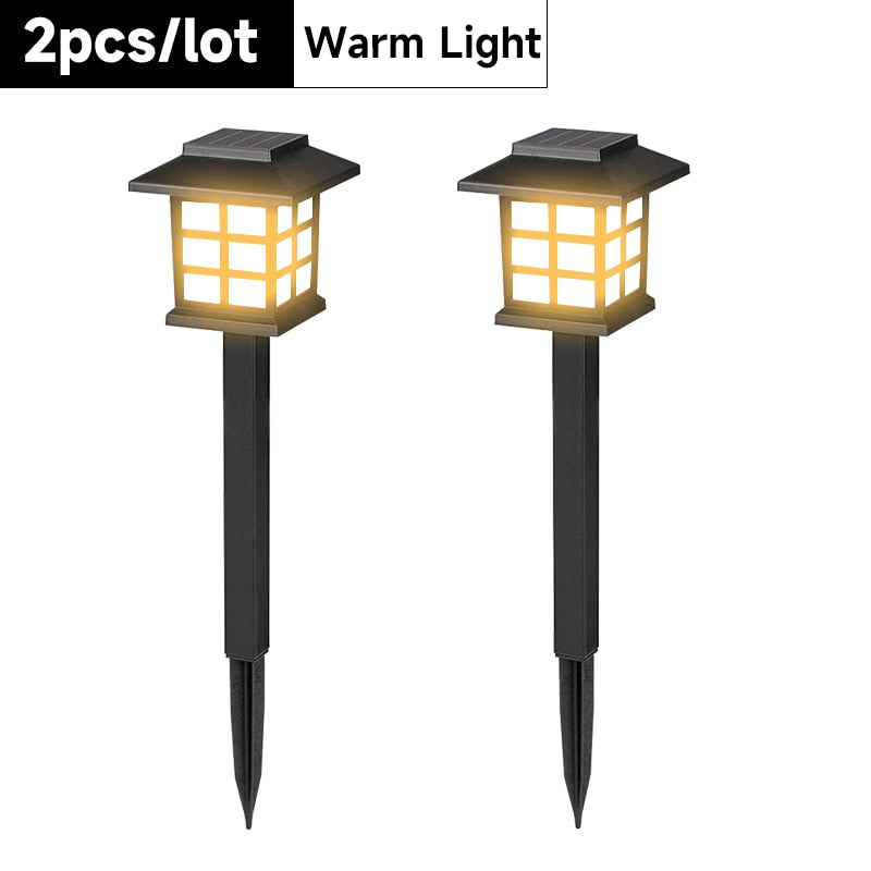 Luz solar LED ao ar livre Pátio à prova d'água Decoração de jardim de Natal Luzes de gramado Caminho Iluminação de energia Quintal Led Lâmpada solar