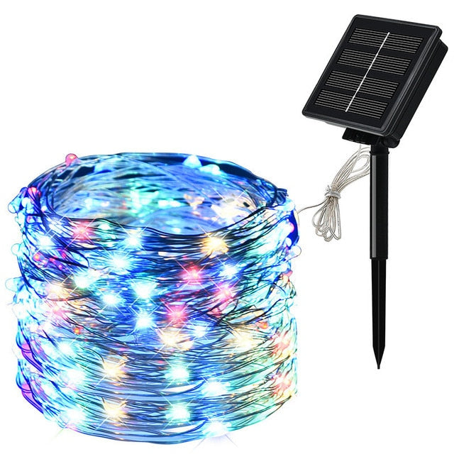 LED Solar Light Outdoor Waterproof Fairy Garland String Lights Christmas Party Garden Solar Lamp Decoration 7/12/22/32 M