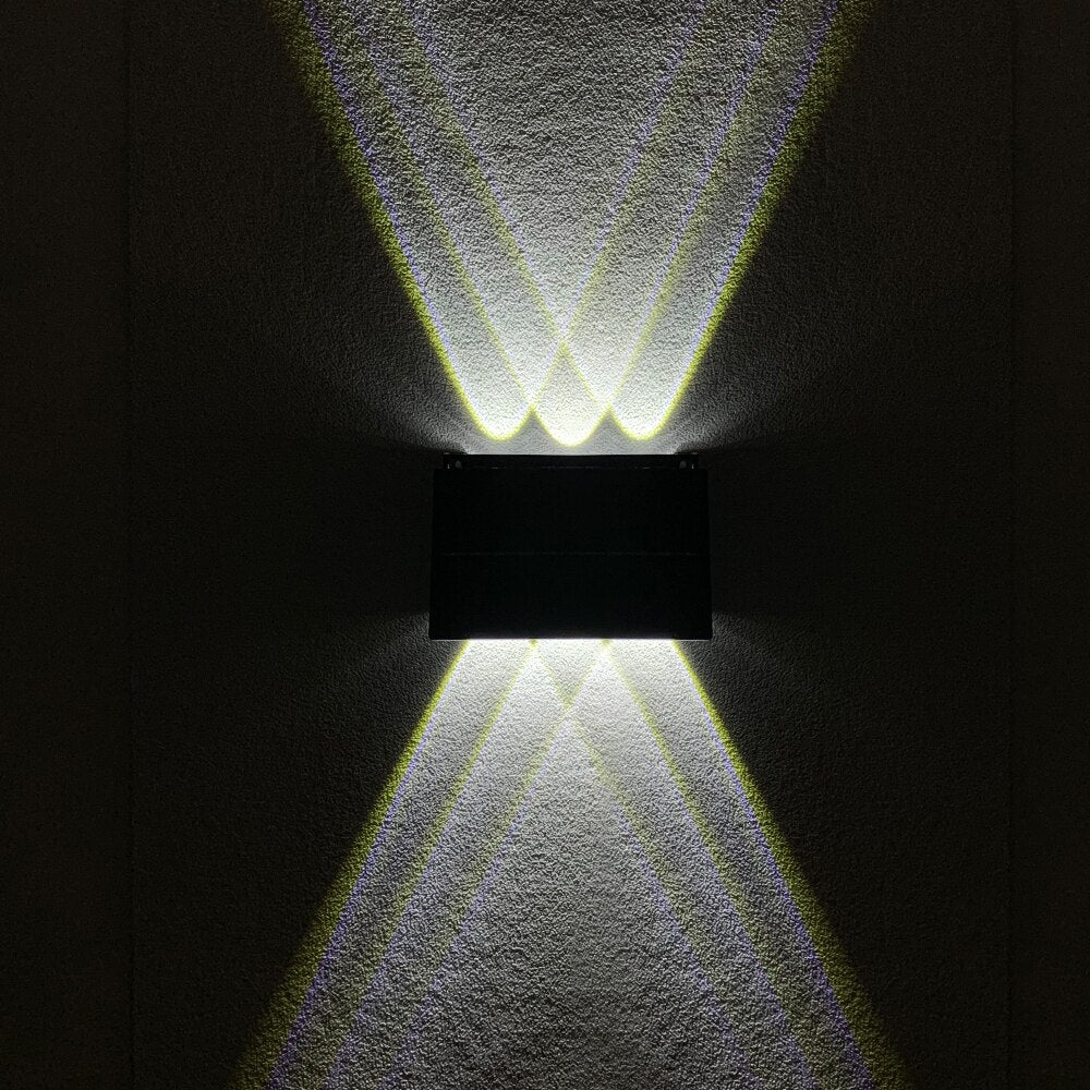 Applique da parete a luce solare a led per esterni su e giù impermeabile luce solare recinzione portico decorazione da parete lampada solare esterna da giardino