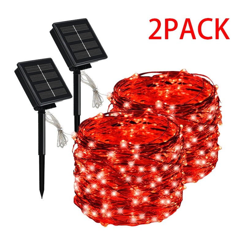 LED Solar Light Outdoor Waterproof Fairy Garland String Lights Christmas Party Garden Solar Lamp Decoration 7/12/22/32 M