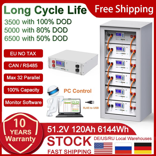 Long Cycle Life Free Shipping 3500 with 100% DOD 5000 with
