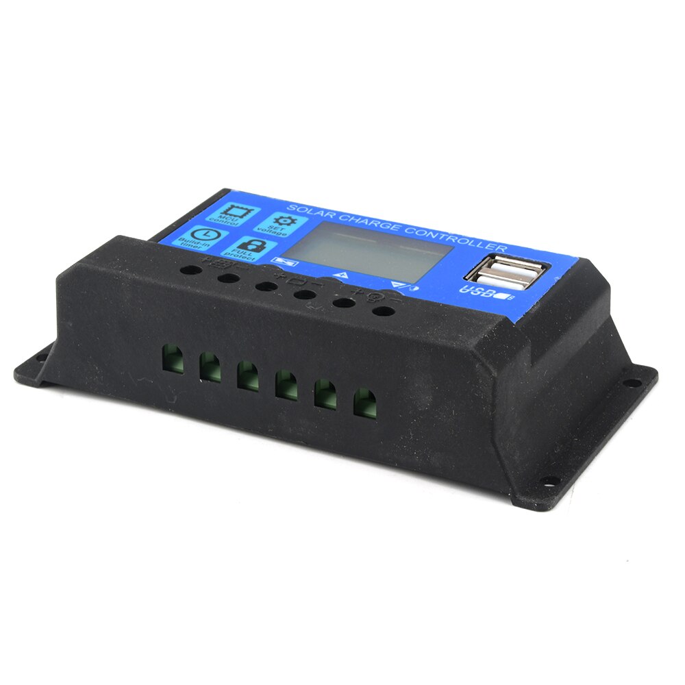 12V 24V PWM Solar Batteries Controller 20A 30A Solar Charge Controller Auto Dual USB Power Regulator LCD Display Load Discharger