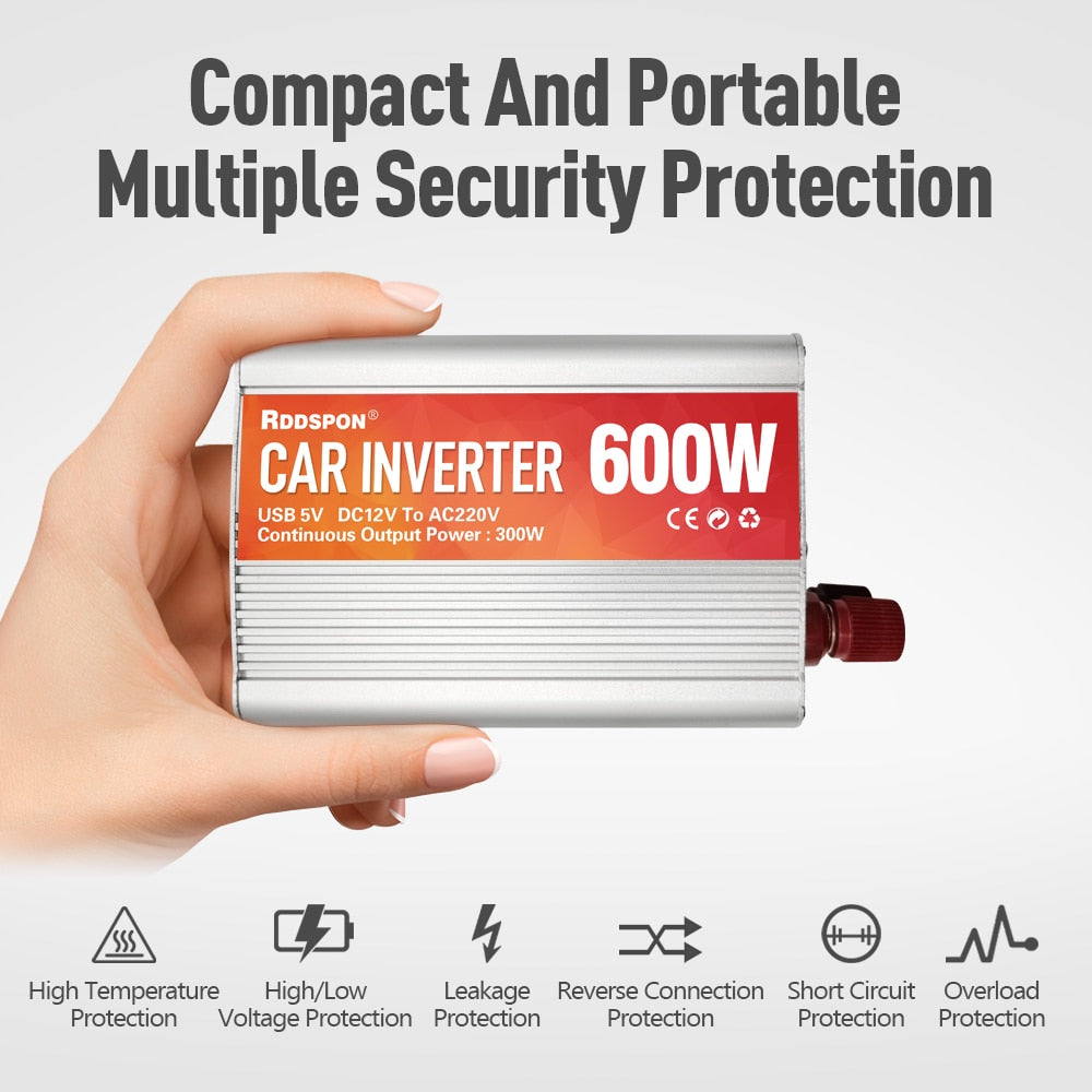 RDDSPON CAR INVERTER 6OOW USB