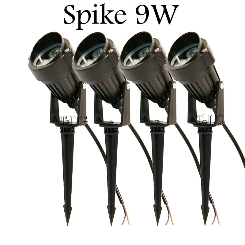 4PACK New Style COB Garden Lawn Lamp AC220V 110V DC12V Outdoor LED Spike Light 3W 9W Path Landscape Waterproof Spot Bulbs