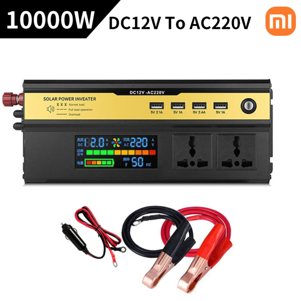 XIAOMI Inverter Pure Sine Wave DC 12v/24v To AC 220V 1000W 1600W 2200W 3000W 10000 WPortable Power Bank Converter Solar Inverter