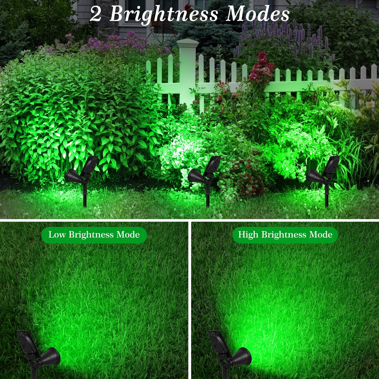 T-SUN 1/2/4 Confezioni Luci solari a Led verdi Faretto solare Impermeabile Lampada da parete solare Lampada solare da giardino Lampada solare Outdoot