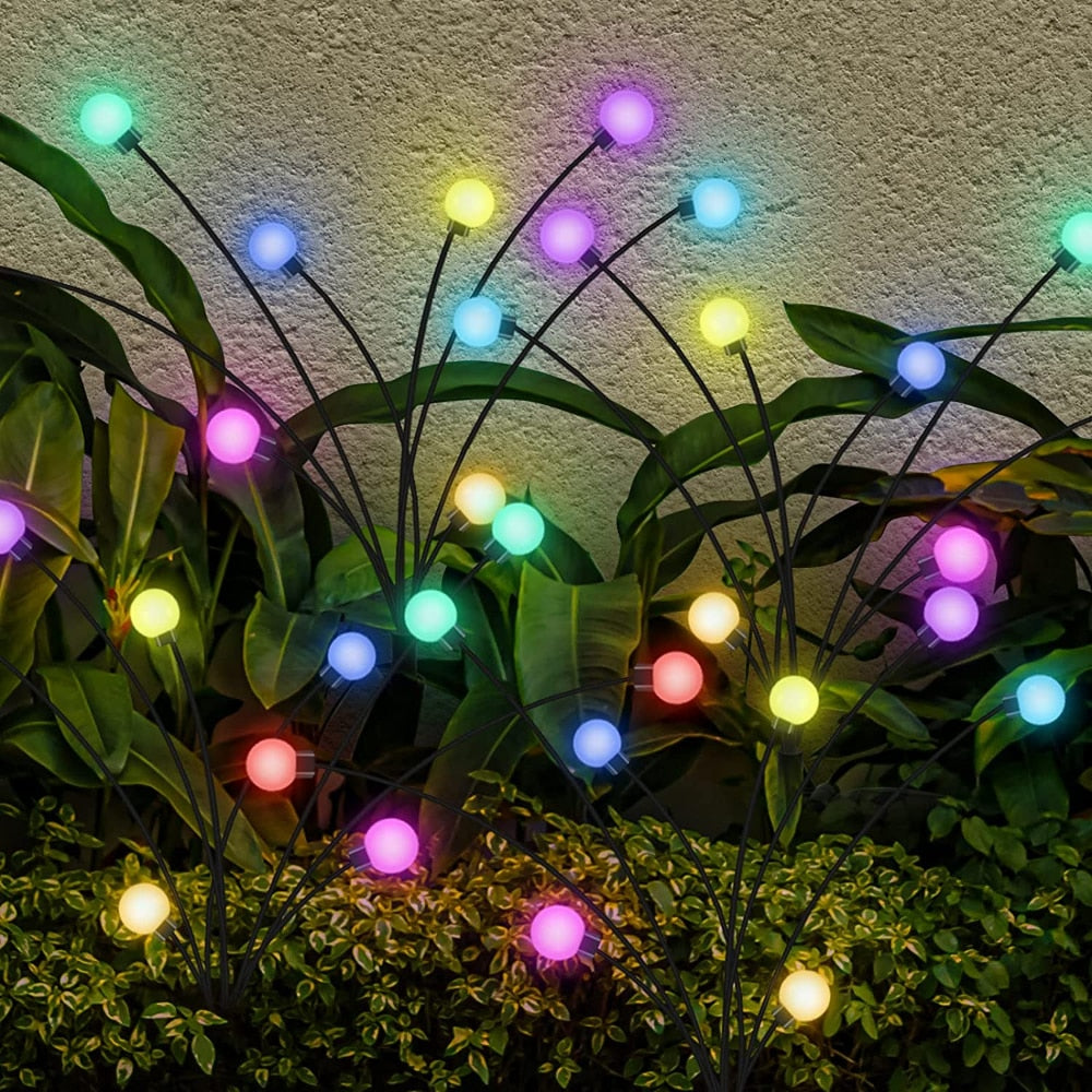 Solar LED Light Outdoor Waterproof Garden Sunlight Powered Landscape Lights Firefly Garden Lights Lawn Garden Decor Solar Light