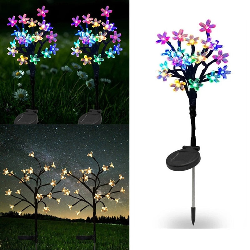 20LED Solar Lamp Solar Garlands Light Peach Flower Solar Lamp Power LED String Fairy Lights Garden Christmas Decor for Outdoor
