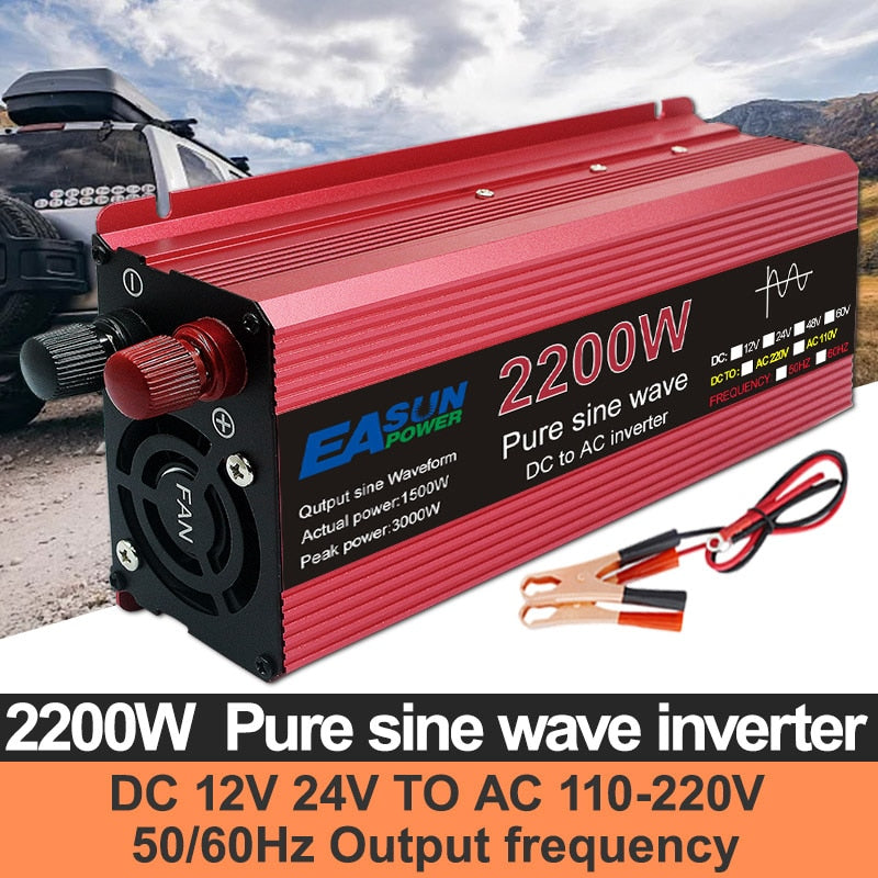 # to AC DC 2200W Pure Sine wave inverter