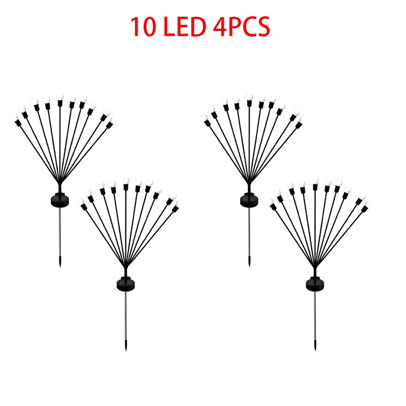 8 PCS Solar LED Light Outdoor Waterproof Garden Landscape Lights Firefly Garden Lights Lawn Garden Decor Solar Light