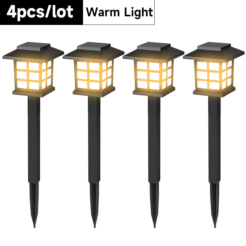 Luz solar LED ao ar livre Pátio à prova d'água Decoração de jardim de Natal Luzes de gramado Caminho Iluminação de energia Quintal Led Lâmpada solar