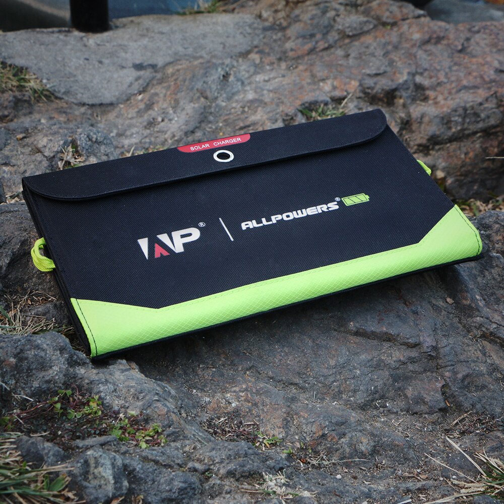 ALLPOWERS 2USB Ports 21W Solar Charger, Portable Solar Panel,Outdoor emergency backup power for Camping iPhone GoPro iPad Huawei