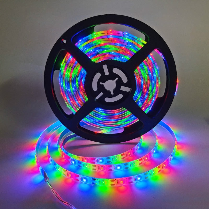 Solaire alimenté 3/4/5/10M bande lumineuse extérieure rvb 2835 Flexible éclairage ruban bande étanche LED bande rétro-éclairage jardin décor
