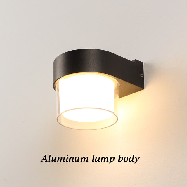 IP65 Waterproof Interior Wall Light Fixtures Modern 2W 12W LED Wall Lamp Outdoor AC90-260V Wall Mounted Outdoor Lighting