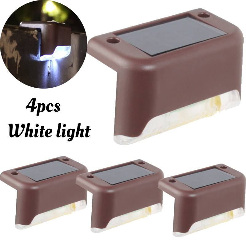 Lampada solare a LED Percorso Scale Luci da giardino per esterni Impermeabile Energia solare Balcone Decorazione luminosa per recinzione per scale del patio di Natale