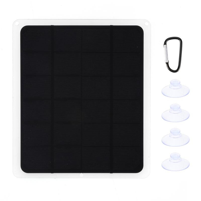 20W 5V Solar Panel Waterproof Monocrystalline Solar Charger Dual USB Outdoor Solar Cell Module for Mobile Phone USB Fans