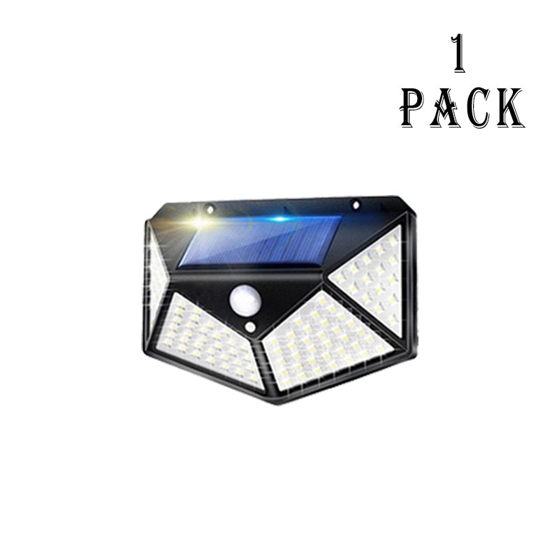 1/2/4/8/10Pack 100 LED Solar Wall Light Waterproof Solar Lamp Smart Motion Sensor Solar Powered Sunlight Street Light for Garden