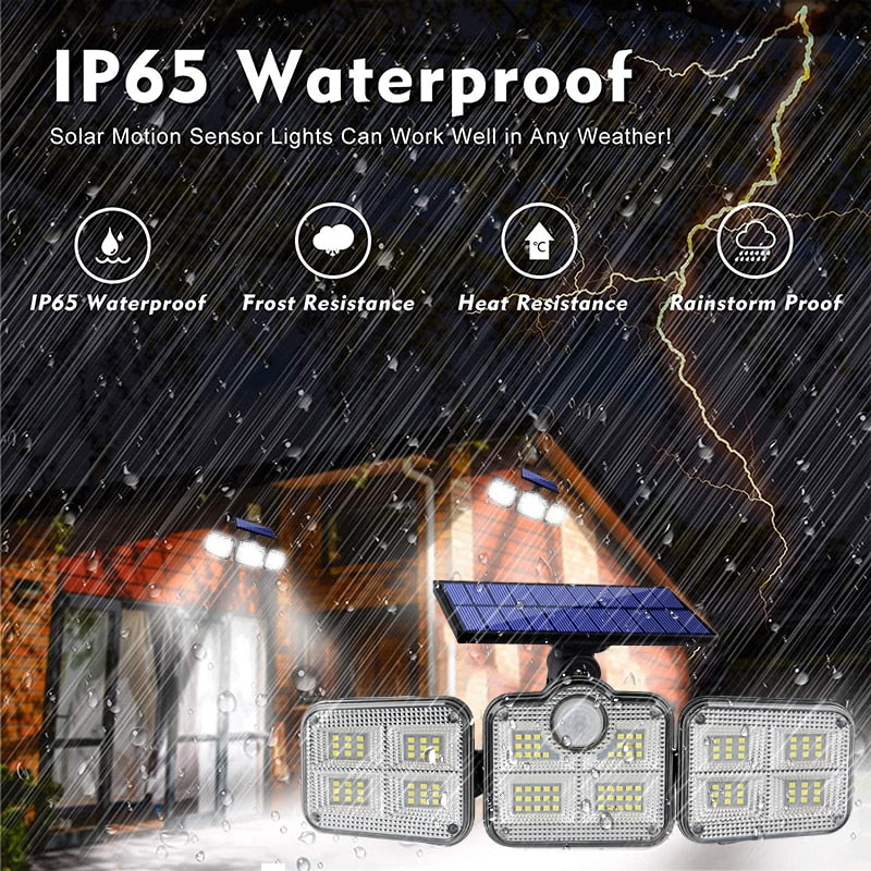 IP65 Waterproof Solar Motion Sensor Lights Can Work Well in Weather