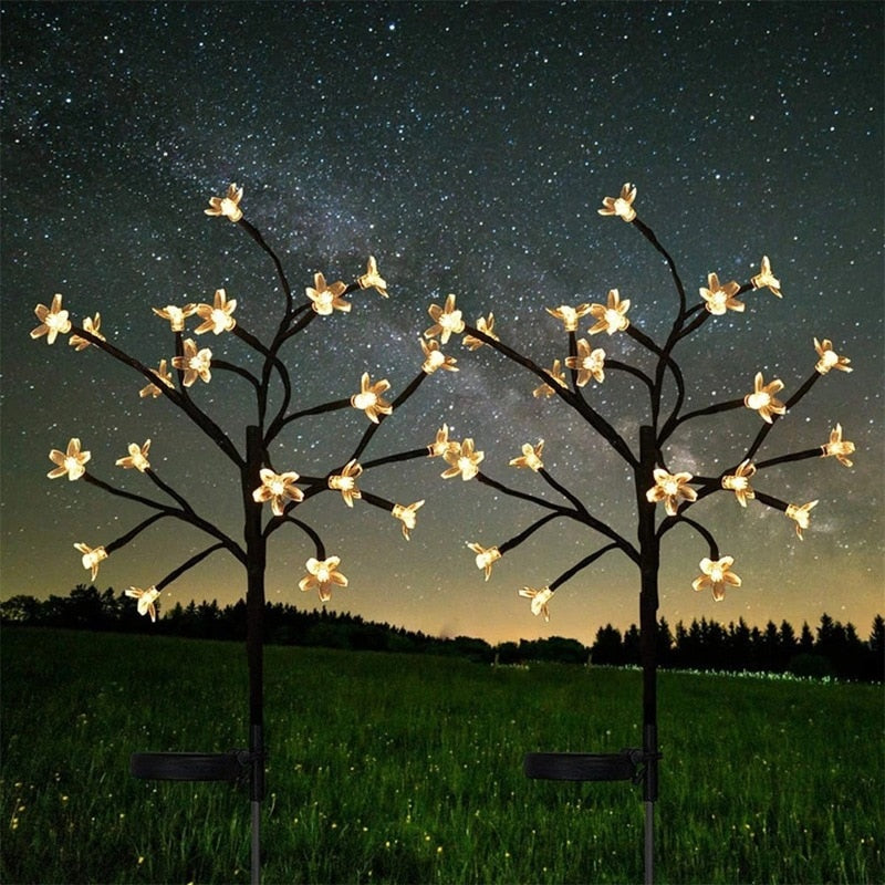 20LED Solar Lamp Solar Garlands Light Peach Flower Solar Lamp Power LED String Fairy Lights  Garden Christmas Decor for Outdoor