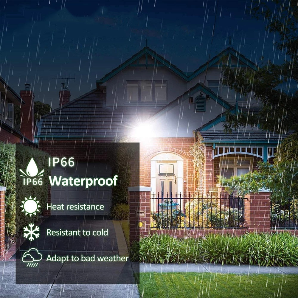 PIR Motion Sensor LED Flood Light 220V Waterproof Spotlight 50W 100W 150W Wall Lamp Reflector Outdoor Lighting for Garden Street